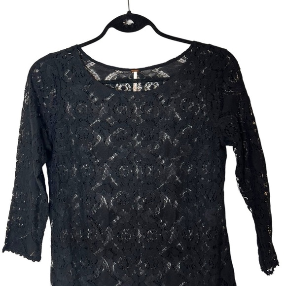 Free People Walking To The Sun Floral Lace Mini Dress - Picture 5 of 10